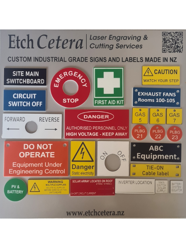 Industrial grade signs and tags- custom made